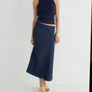 Navy Slip Skirt NWOT